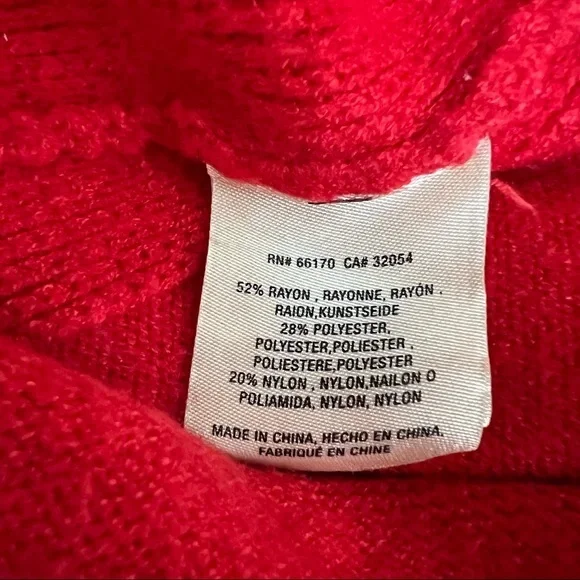 ANTHROPOLOGIE MOTH Red Mock Neck Sweater size XS Oversized - Picture 7 of 7